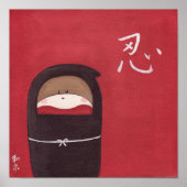 Das Ninja-Poster der Socken-Affe Poster (Vorne)