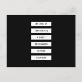 Das Niveau von Sarcasm Ihr Dummheitsgefühl Postkarte (Vorderseite)