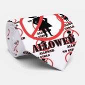 Das No Symbol Piktogramm No Girls erlaubt Krawatte (Gerollt)