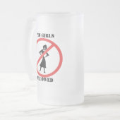 Das No Symbol Piktogramm No Girls erlaubt Mattglas Bierglas (Vorderseite Links)