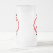 Das No Symbol Piktogramm No Girls erlaubt Mattglas Bierglas (Mittel)