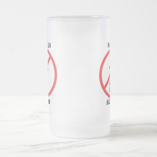 Das No Symbol Piktogramm No Girls erlaubt Mattglas Bierglas (Mittel)