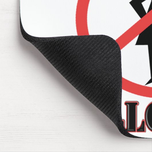 Das No Symbol Piktogramm No Girls erlaubt Mousepad (Ecke)