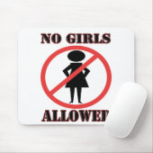 Das No Symbol Piktogramm No Girls erlaubt Mousepad (Mit Mouse)