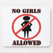 Das No Symbol Piktogramm No Girls erlaubt Mousepad (Vorne)