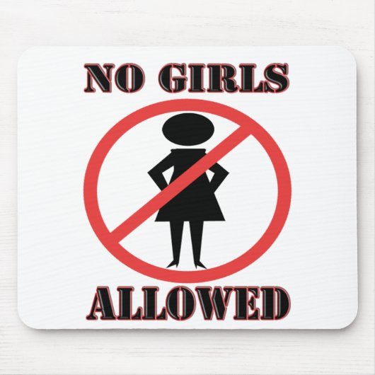 Das No Symbol Piktogramm No Girls erlaubt Mousepad (Vorne)