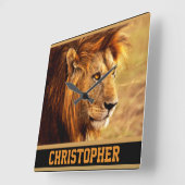 Das Nobelionenfoto Quadratische Wanduhr (Winkel)