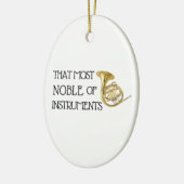 Das Noble der Instrumente - Französisches Horn Keramik Ornament (Links)