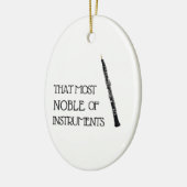Das Noble der Instrumente - Oboe-Ornament Keramik Ornament (Links)