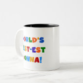 Das Nonna der Welt beste helle FarbT - Shirts und Zweifarbige Tasse (Vorderseite Links)