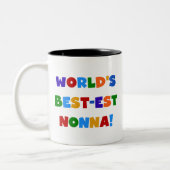 Das Nonna der Welt beste helle FarbT - Shirts und Zweifarbige Tasse (Links)