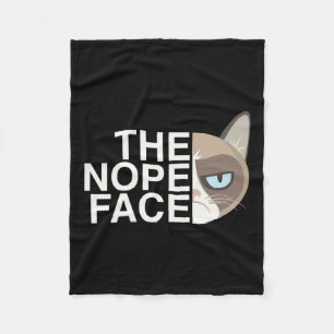 Das Nope Face _ Funny Lazy Cat Joke Hoodie für Män Fleecedecke