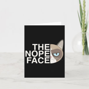 Das Nope Face _ Funny Lazy Cat Joke Hoodie für Män Karte