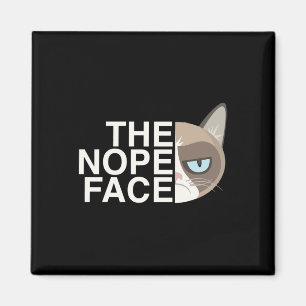Das Nope Face _ Funny Lazy Cat Joke Hoodie für Män Magnet