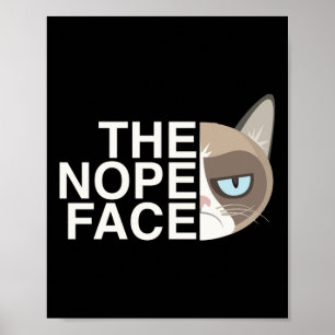 Das Nope Face _ Funny Lazy Cat Joke Hoodie für Män Poster