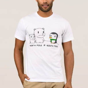 Das Nord und Süd Pole (schwarze Beschriftung) T-Shirt