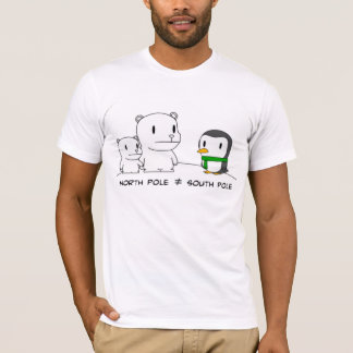 Das Nord und Süd Pole (schwarze Beschriftung) T-Shirt