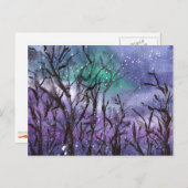 Das Nordlicht und die Postkarte der Sternenhimmel (Vorne/Hinten)