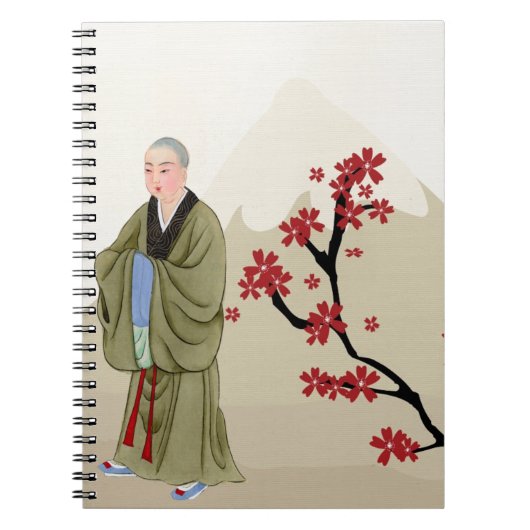 Das Notebook der buddhistischen Monk-Frau Notizblock (Vorderseite)