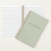 Das Notebook von Sage Green Poet | Monogramm Notizblock (Innen)
