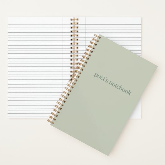 Das Notebook von Sage Green Poet | Monogramm Notizblock (Innen)