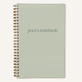 Das Notebook von Sage Green Poet | Monogramm Notizblock (Vorderseite)