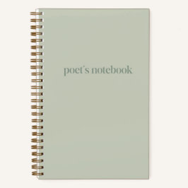 Das Notebook von Sage Green Poet | Monogramm Notizblock