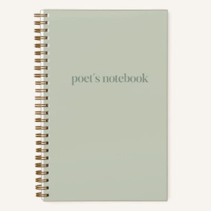 Das Notebook von Sage Green Poet   Monogramm Notizblock