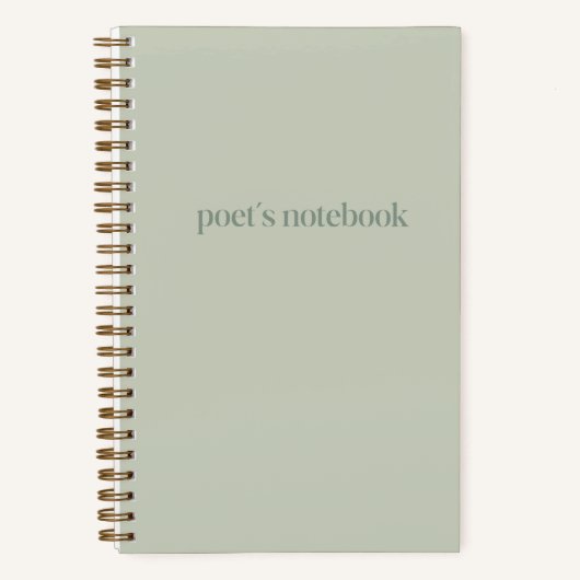 Das Notebook von Sage Green Poet | Monogramm Notizblock (Vorderseite)