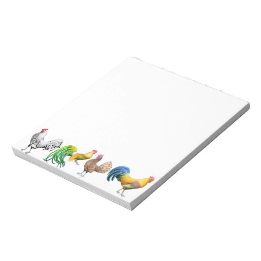 Das Notepad für Extravagante Hühner Notizblock (Rotiert)