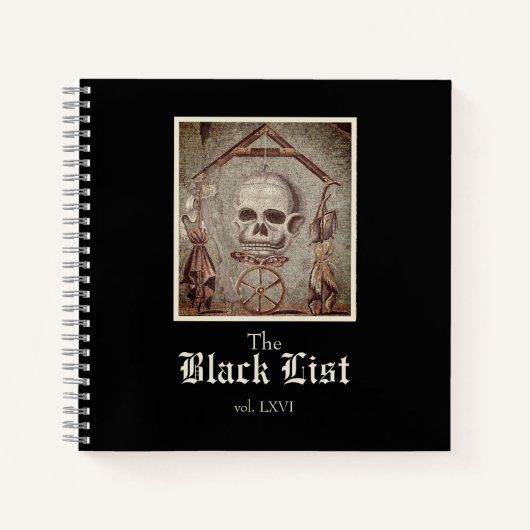 Das Notizbuch der Schwarzen Liste (Vorderseite)