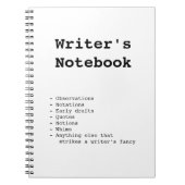 Das Notizbuch des Verfassers Notizblock (Vorderseite)