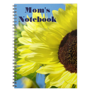 Das Notizbuch-helle gelbe sonnige Sonnenblumen der Notizblock