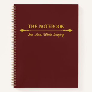 Das Notizbuch Minimalistisches Burgunder Gold Jo