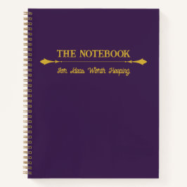 Das Notizbuch | Minimalistisches Royal Plum Gold J