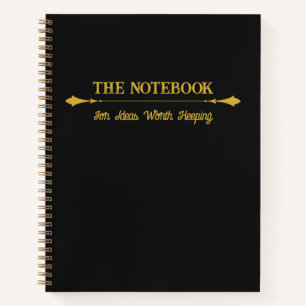 Das Notizbuch   Minimalistisches Schwarz-Gold-Jour