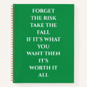 Das Notizheft "Grünes Motivierend Zitat" Notizblock (Vorderseite)