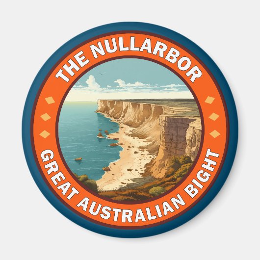 Das Nullarbor-Emblem für das große australische Na Magnet (Vorne)