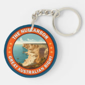 Das Nullarbor-Emblem für das große australische Na Schlüsselanhänger (Rückseite)