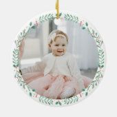 Das Nutcracker Ballet Baby 1. Weihnachtsjubiläum F Keramik Ornament (Hinten)