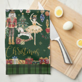 Das Nutcracker Ballet Festival frohe Weihnachten Geschirrtuch (Viertel Falte)