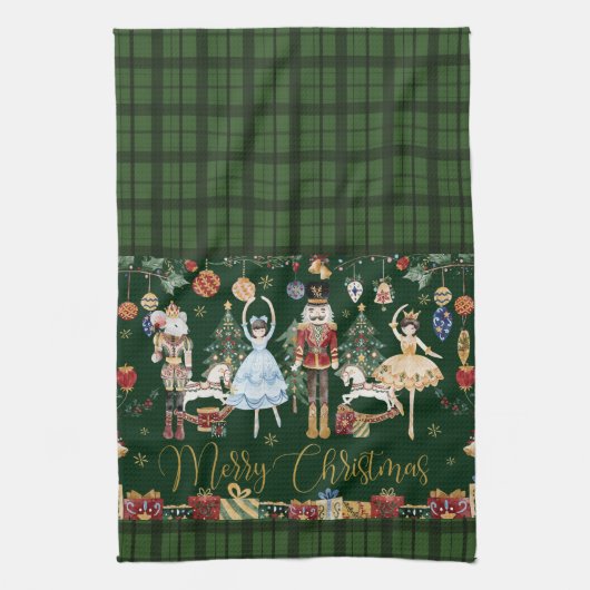Das Nutcracker Ballet Festival frohe Weihnachten Geschirrtuch (Vertikal)