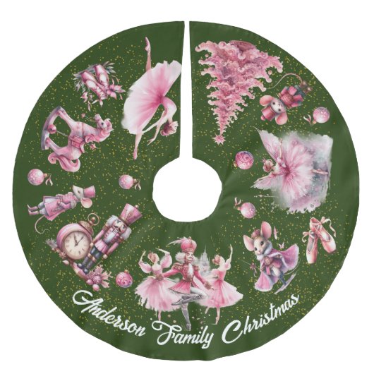 Das Nutcracker-Ballett Polyester Weihnachtsbaumdecke (Vorderseite)