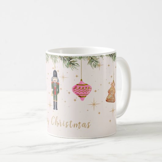 Das Nutcracker-rosa Gold Kaffeetasse (VorderseiteRechts)