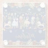 Das Nutcracker Vintag Ballet Weihnachten Glasuntersetzer (Rückseite)