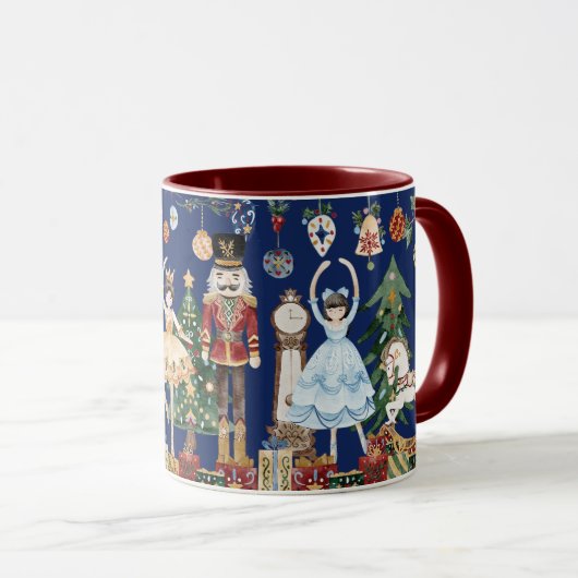 Das Nutcracker Vintage Weihnachtsballett Tasse (VorderseiteRechts)