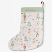 Das Nutcracker Weihnachtsballett süße rosa Minze Kleiner Weihnachtsstrumpf (Rückseite)