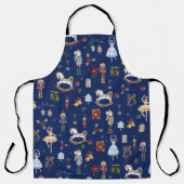 Das Nutcracker Weihnachtsballett Vintag Navy Blue Schürze (Vorderseite)