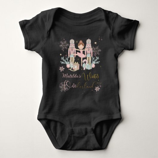 Das Nutcracker Weihnachtsballett Winter Onederland Baby Strampler (Vorderseite)
