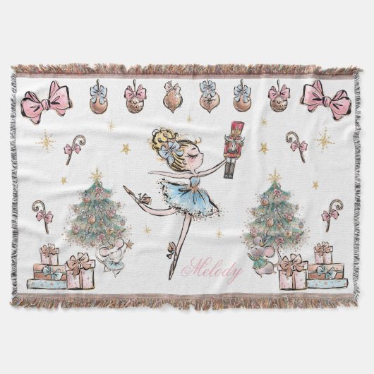 Das Nutcracker Weihnachtsballspiel Baby Girl Decke (Vorderseite)